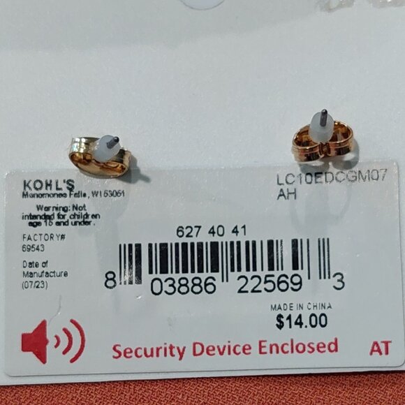 LC Laura Conrad Gold Tone Crystal & Simulated Multi-color Necklace & Earrings - Picture 9 of 10